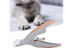 Xiuganpo Pet Dog Cat Nail Clipper Scissors with LED Light Magnifier Trimmer for Safe Grooming Grey 5.71x3.54 Inches for Dogs 