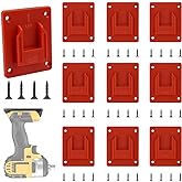 10 Packs Tool Holder Mount for Compatible with DeWalt 20V, 12V Drill, Milwaukee M18 18V Tools Holder/Hanger with 4 Pcs Screws