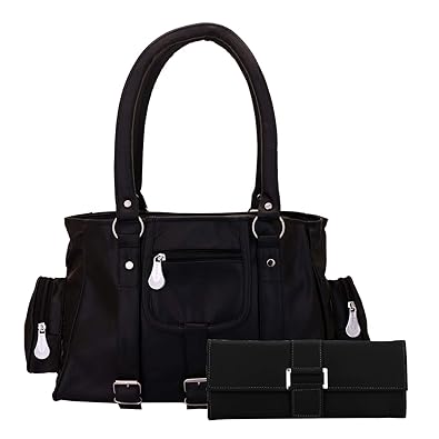 Lady Bar Womens PU Purse (Black and Red)