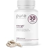 Pure Therapro Rx Elite IgG Immunoglobulin Supplement, 120 Caps - Gut Health & Immune Support, 1100 mg IgG, IGA & IgM, Sunflower Lecithin | Dairy & Gluten Free Colostrum Supplement Alternative