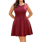 RWJ Women's Plus Size Cocktail Dress Formal 2026 Summer Sleeveless Aline Evening Party Spring Short Dresses with Pocket