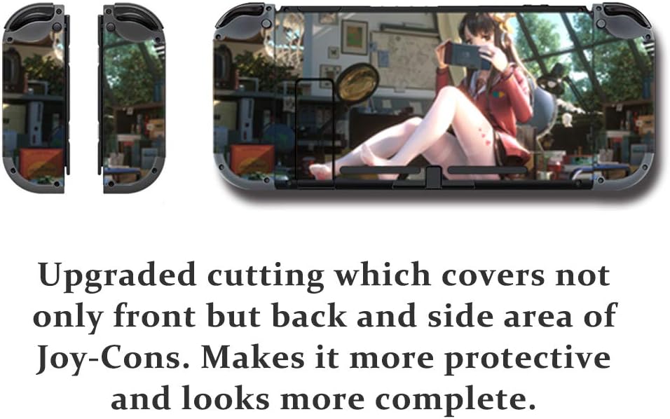 GilGames Decals Vinyl Skin Cover for Nintendo Switch, Full Set Protector Wrap Stickers Joint Protective Faceplate Console Joy-Con Dock: Home Audio & Theater