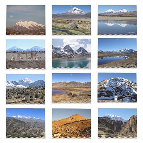 2018 Bolivia Calendar Best Andes Snow Mountain South America Wall