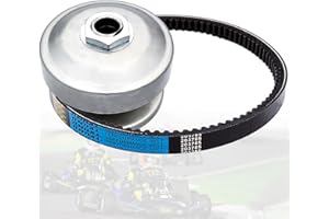 Bridiof Torque Converter 40 Series Kit, 1 inch Shaft Driver GO Kart CVT Torque Converter clutch with 203785 Drive Belt, Replaces Comet 40/44 Series for Mini Bike, Go Kart, Lawnmower