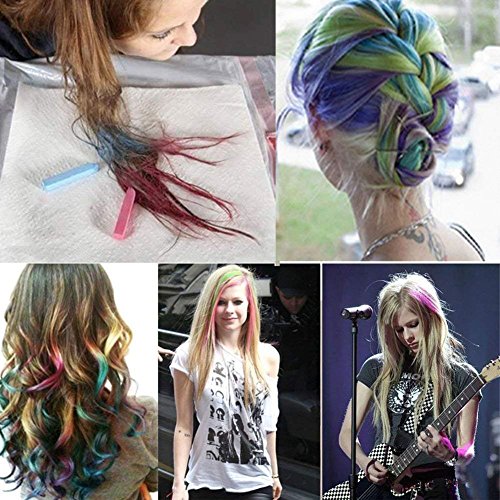 Hair Chalk,Hair Chalk Pens,Temporary Hair Chalk-Washable Hair Color Safe For Kids And Teen - For Party,Girls Gift,Kids Toy,Birthday Christmas Gifts For Girls,12 Bright Colors - Thumbnail 2