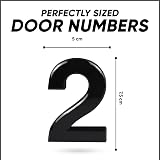 Rubigo Black Door Numbers 0-99 A B C D 3" Self Adhesive 7.5cm 5cm view 6
