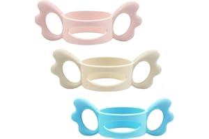 3 Pack Bottle Handles Silicone Milking Feeding Handles,Outer Diameter Over 6cm for Bottle, Small Hand Gripping Design