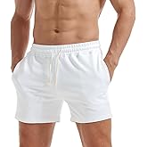 AIMPACT Mens Workout Sweat Shorts 5 Inch Cotton Casual Fitness Mens Athletic Gym Shorts with Pockets