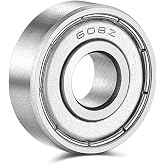 608-Z Shielded Sealed Miniature Skateboard-Bearings - 8x22x7mm, 10 Pcs, Used in Longboard and Scooters Machinery, Roller Skates (10)
