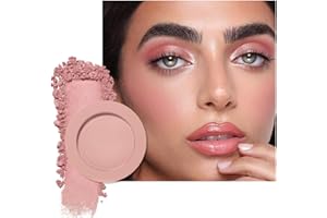 HHLTOH Single Soft Rose Pink Matte Powder Blush Palette Face Makeup, Blush for Looks Younger Cheeks, Monochrome Cream Blushes Lightweight Long Lasting, Blush for Women All Skin Tones Paleta de, 01