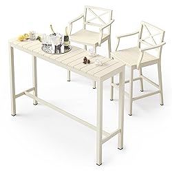 Cozyman Outdoor Bar Height Table and Chairs Set, 3