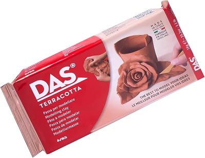 DAS Terracotta Air-Hardening 1kg Modelling Clay for Professionals & Hobbyists