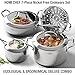 HOMI CHEF 7-Piece Mirror Polished Nickel Free Stainless Steel Cookware Set - Induction Ready Cookware Sets Nickel Free Cookware Set - Pots and Pans Set - Stainless Steel Pot With Steamer Insert, etc.