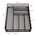 Finnhomy 6-Compartment Mesh Utensil Tray Kitchen Cutlery Drawer Organizer Silverware Storage Tray Espresso Brown