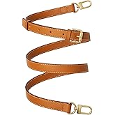 RICLVS Genuine Vachetta Leather Crossbody Strap Genuine Leather Adjustable Replacement Strap for Shoulder Bag Handbag Purse