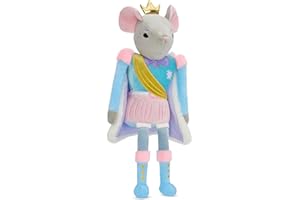 iscream Furry Plush 18.5" Nutcracker Mouse King Embroidered Accent Holiday Pillow