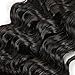 Fine Plus 7a Remy Virgin Brazilian Deep Wave Human Hair Extensions Pack of 4 Unprocessed Deep Wave Weave 50g/pc Total 200g Natural Color