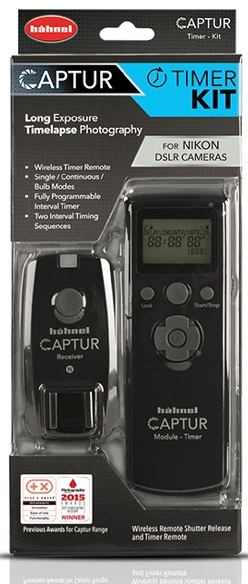 Hähnel - Captur Timer Kit Nikon - Two Timing Sequences - AA Battery Powered - Additional receivers available to fire multiple DSLR’s - Larger easy to read LCD