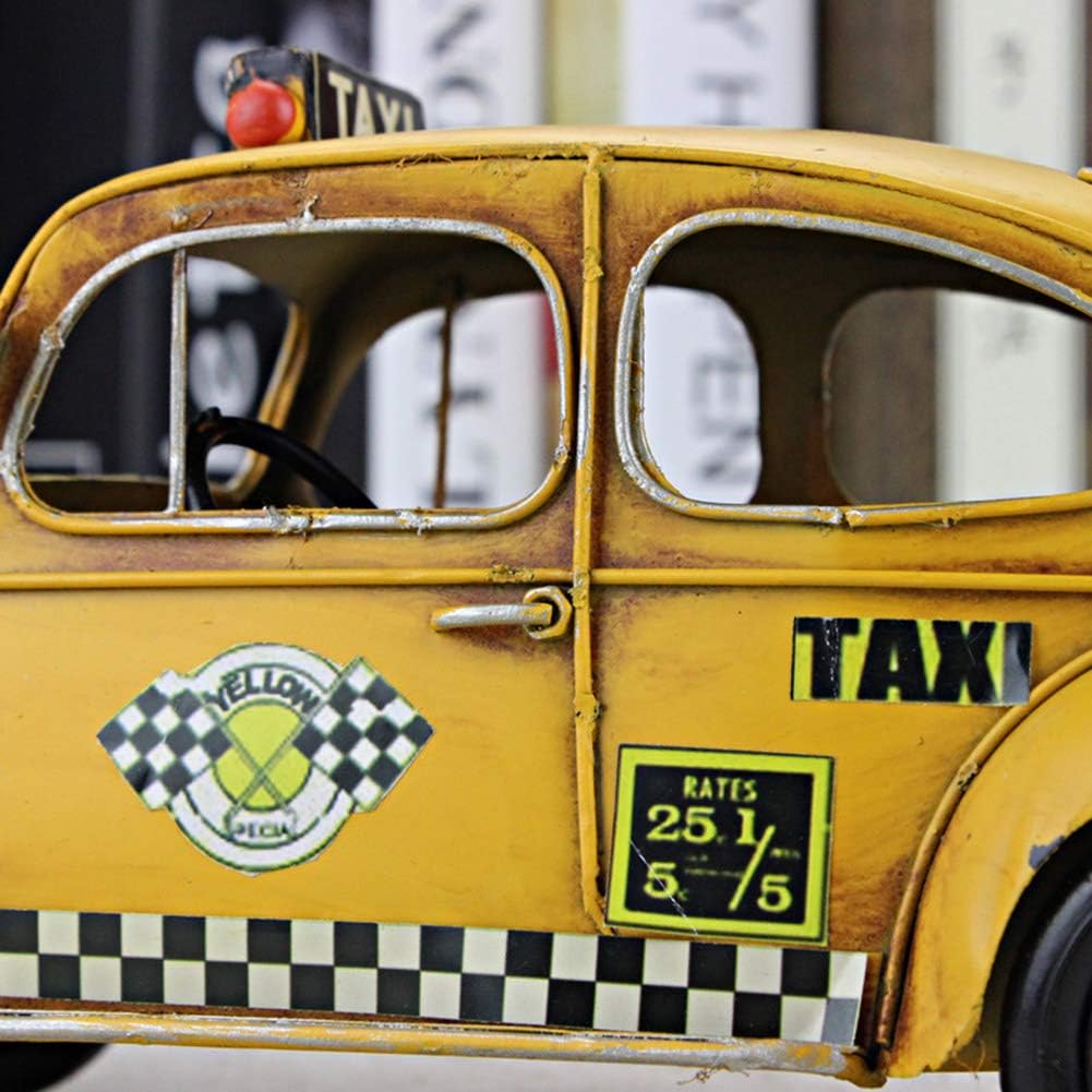 Amazon Co Jp クラシックカーモデル カーモデルアンティークカーレトロノスタルジックミニ車タクシーの装飾鍛鉄工芸クリエイティブコレクションギフト ホーム キッチン