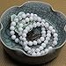 Amandastone Natural White Howlite Gemstone 8mm Round Beads Stretch Bracelet 7 Inch