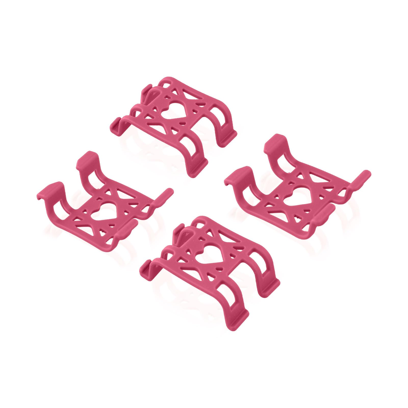 PEUTIER 4pcs Tracker Attachment Clips, Dog GPS Tracker Silicone Clips for Cat Pet Location Activity Tracker Replacement Accessories Compatible with Tractive GPS (Rose Red)