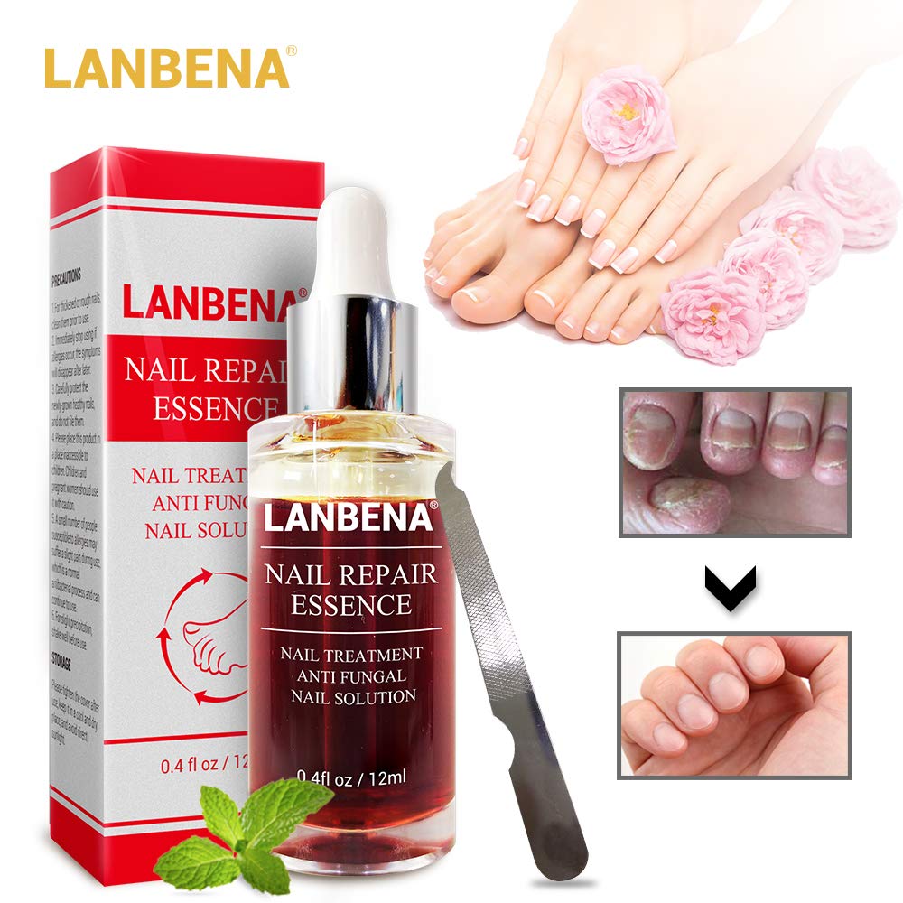 Nails Repair, LANBENA Nail Treatment Nail Care Serum Protect Nail from Damage Fingernail and Toenail Repair for Curing Athlete's Foot and Prevent Nail from Infection Discolored & Damaged Nails(12ml) : Beauty