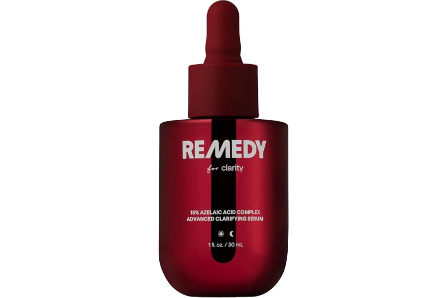 REMEDY 15% Azelaic Acid Complex Advanced Clarifying Serum | Redness, Dark Spots and Blemish-Prone Skin, Water-Light Texture, Sensitive Skin Tested, By Dermatologist Dr. Shah, 1 fl oz