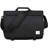 VASCHY Messenger Bag for Men,Water Resistant Casual Satchel Briefcase Fashion Work Bag Crossbody Shoulder Handbag for Women College Campus Black