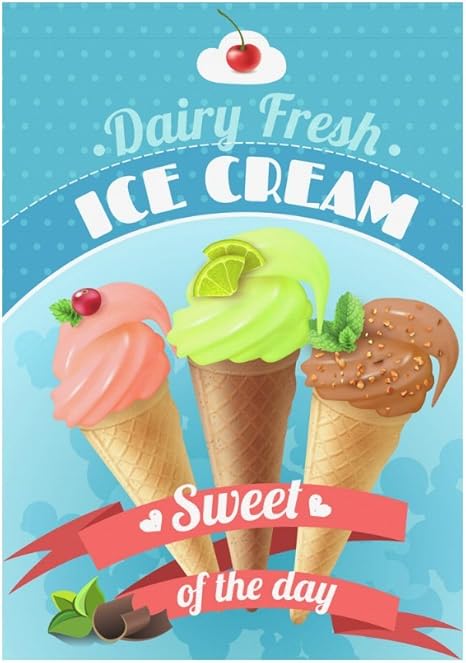 Amazon.com : INTERESTPRINT Summer Ice Cream Polyester Garden Flag