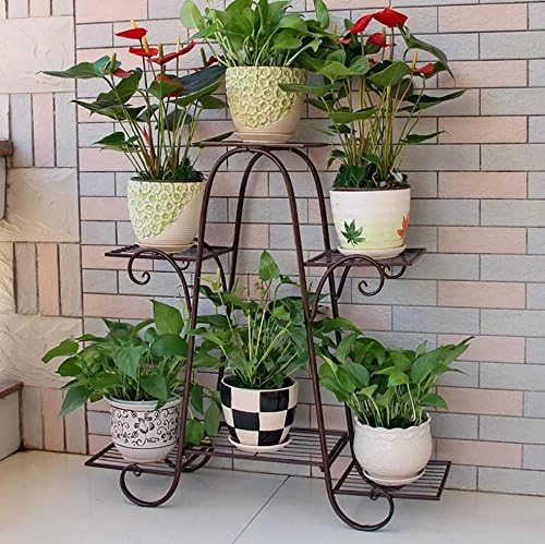 Flower pot finishing rack. Decorative Garden Patio Standing Plant Flower Pot Rack Display Stand Holds,Indoor Outdoor Herb Flower Plant Planter Pots Pot Flower Stand Stands Plants potted rack ( Color : C , Size : 83*83*25cm )
