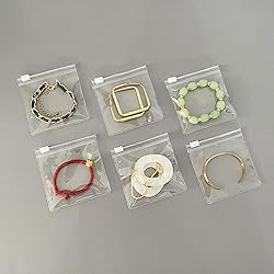 100 Self Seal PVC Pack Zipper Lock Bags,Clear