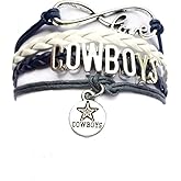 DOLON Infinity Football Cowboys Bracelet Handmade Leather Braided Fans Gift