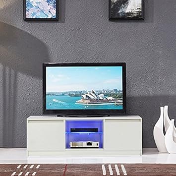 Amazon Com Archi High Gloss Tv Stand Unit Cabinet With Led Light