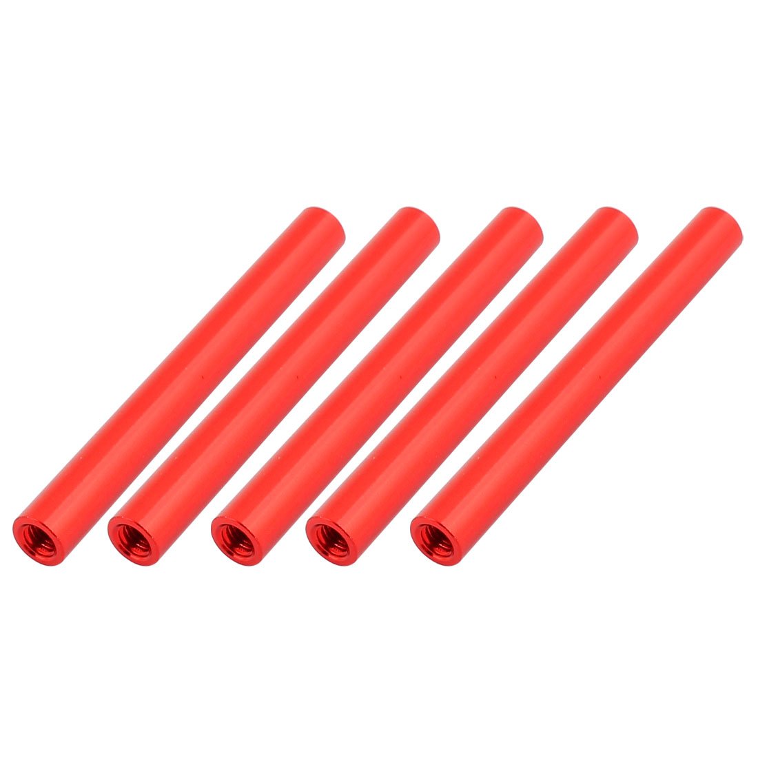 Sourcingmap 5 Pcs M3 x 45mm Round Aluminum Column Alloy Standoff Spacer Stud Fastener for Quadcopter Red — image 1