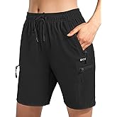 BVVU Women's Hiking Cargo Shorts Lightweight 7" Athletic Shorts for Women Quick Dry Casual Travel with Pockets