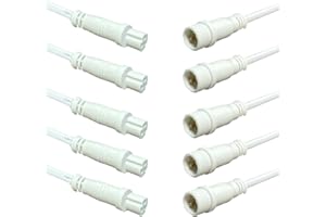 NEWNEWLIU 3 Wire Waterproof Connector, 11.8in/30cm Wire Waterproof Male Female Connector for Car, Truck, Boat, Indoor/Outdoor LED Strip Lights (5 Pairs)