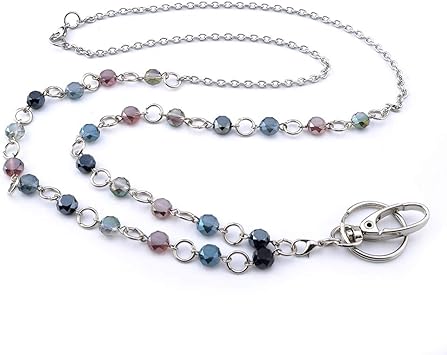 Amazon Com Luxianda Fashion Keys Lanyards Necklaces Id Lanyard Badge Stainless Steel Chain Office Products