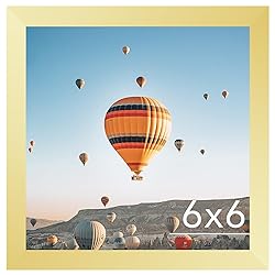 JCJMY 6x6 Picture Frame Gold for Wall Hanging or