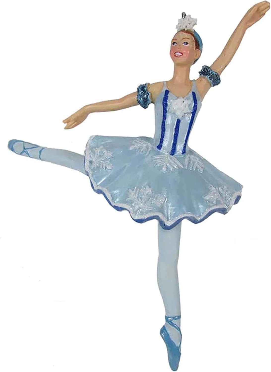 Nutcrackers - Nutcracker Ballet Gifts, Ballerina Christmas Tree Ornaments, Resin Nutcracker Ballet Decorations, Xmas Baubles for Holiday Home Decor, Queen Snowflake, 4 Inches