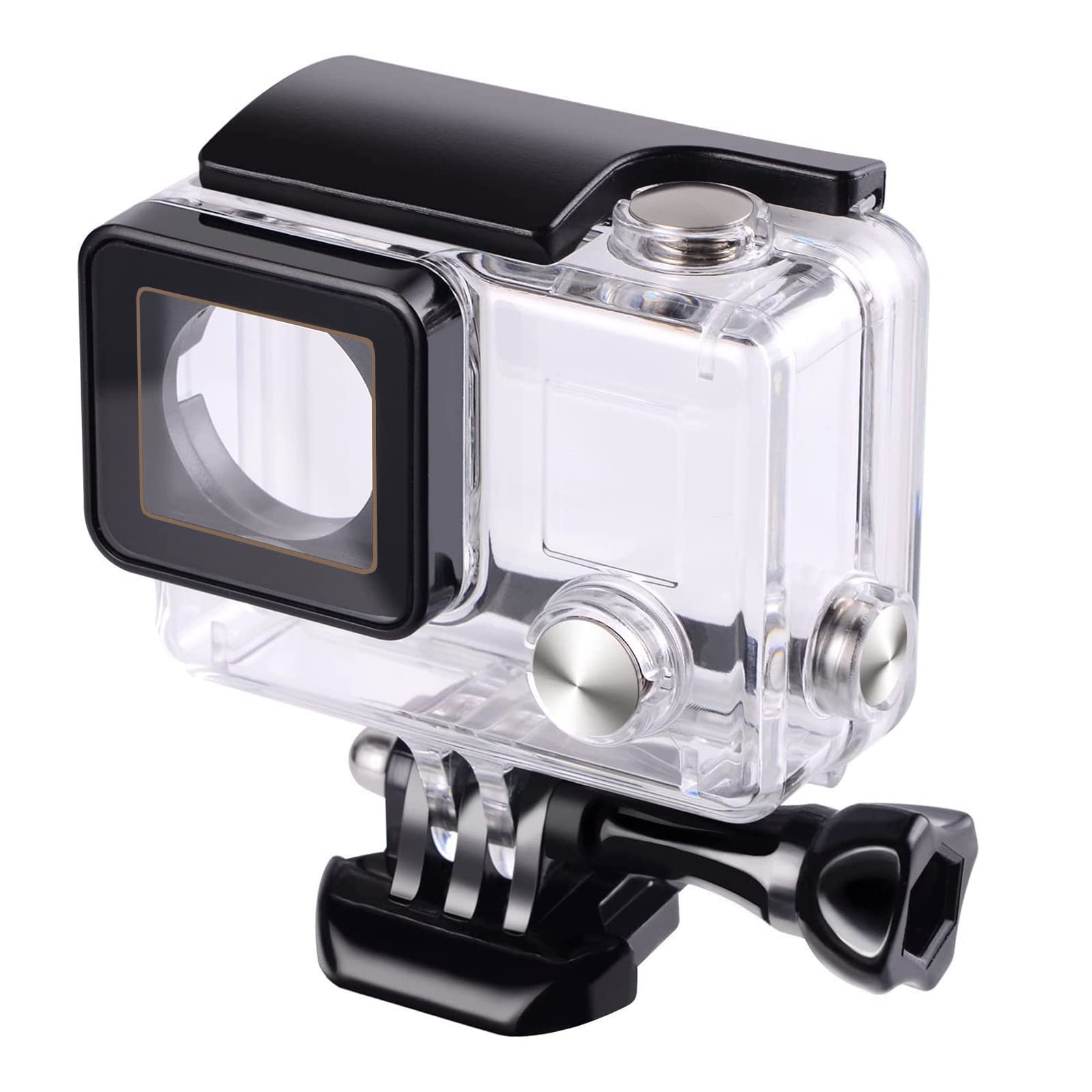 Protective Case Waterproof Housing with Lens for Hero 3 + Hero 4 Action Camera with Mounting Screws and Base Protection Underwater 45 m