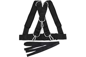 MOOCY Multi Purpose Training Sled Harness Vest, Speed Strength Training Sled Shoulder Harness Resistance Band Belt