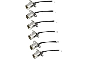 Bstenky 6Pc BAY15D 1157 LED Light Bulb Socket Holder with Wire Connector for Car Auto Truck