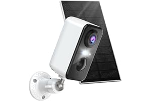 PM POPMAKE Solar Wireless Cameras for Home Security Outdoor, 2K Color Night Vision Battery Solar Powered WiFi Security Camera Motion Detection Alarm 2-Way Talk Waterproof Cloud/SD Storage Outdoor Camera Wireless