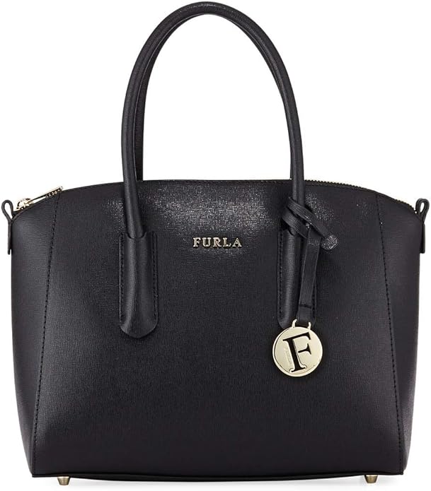 FURLA Borsa Tote Donna Tessa Small con tracolla in Pelle Nero Amazon