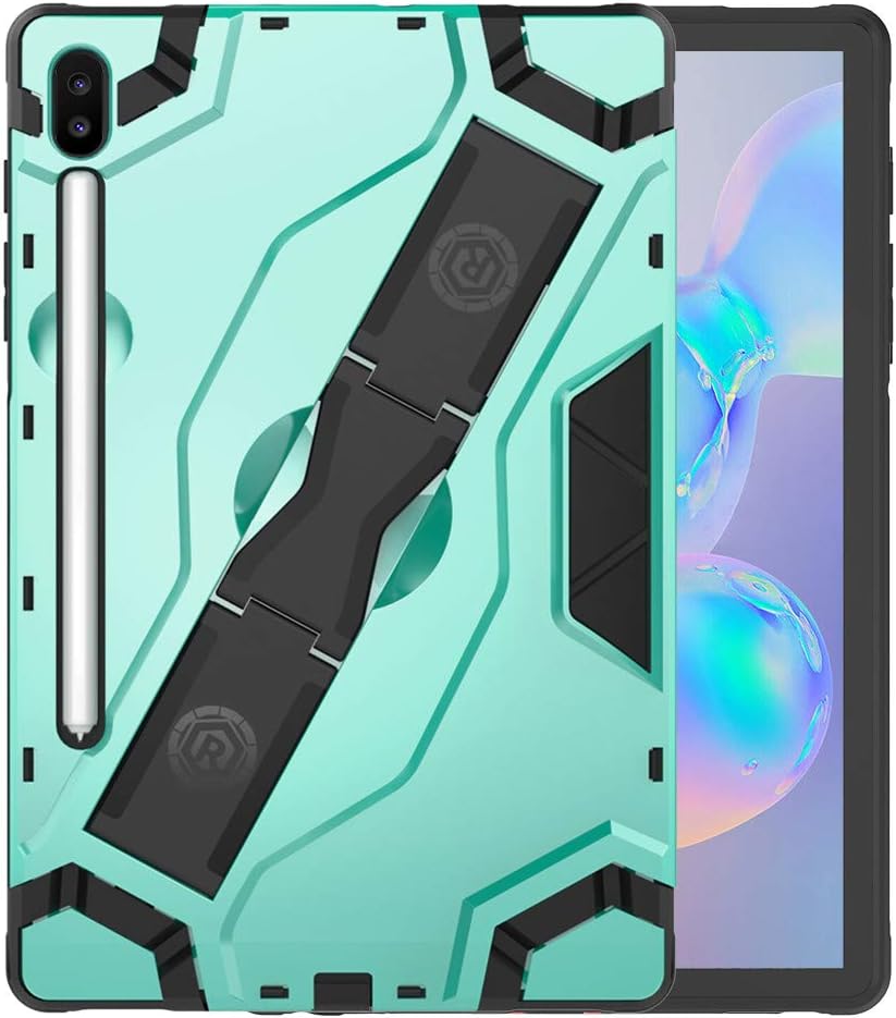 for Samsung Galaxy Tab S6 10.5" SM-T860 T865 Tablet Case, JKRED Heavy Duty Armor Tough Kids Handle Foldable Stand Protective Case Cover