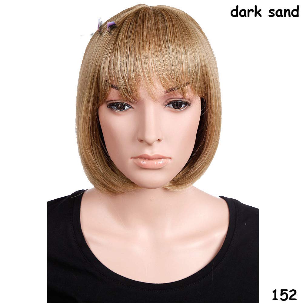 Amazon Com Short Straight Hair Black Brown Blonde Red Women