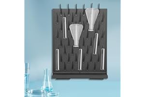AKASPING Lab Drying Rack 52 Pegs Laboratory Glassware Rack PP Drying Rack Wall-Mount Bottle Drying Rack Desk Top Draining Rack Lab Supply Drying Rack Cleaning Equipment for School Lab Utensil