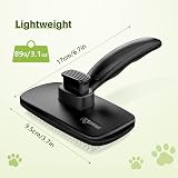 Pecute Self-Cleaning Slicker Brush for Dogs and Cats - Black view 8