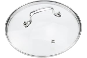 Pastlla 9 Inch Universal Tempered Glass Pot Lid Glass Covers for Pots Pans and Skillets, with Steam Vent Hole and Heat Resist