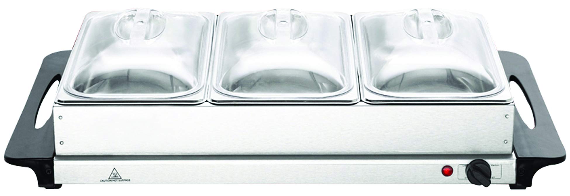 Kingavon BS100 3-Pan Stainless Steel Buffet Server and Warming Tray